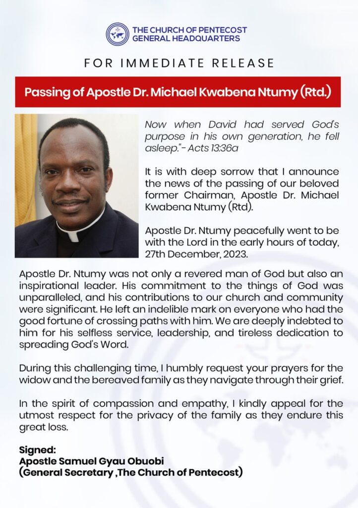 Apostle Ntumy COP informer gh